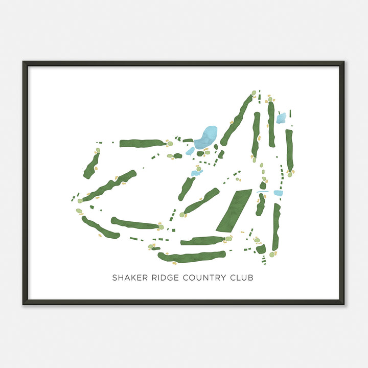 Print of Shaker Ridge Country Club Modern Map
