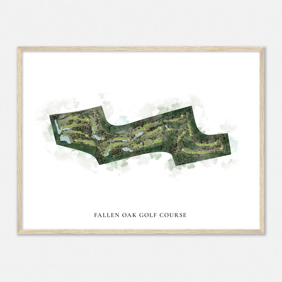 Print of Fallen Oak Golf Course Classic Map