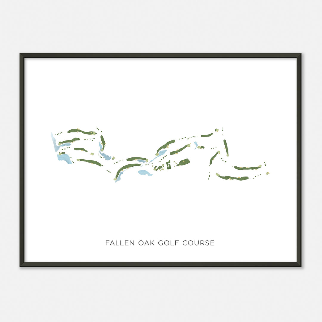 Print of Fallen Oak Golf Course Modern Map