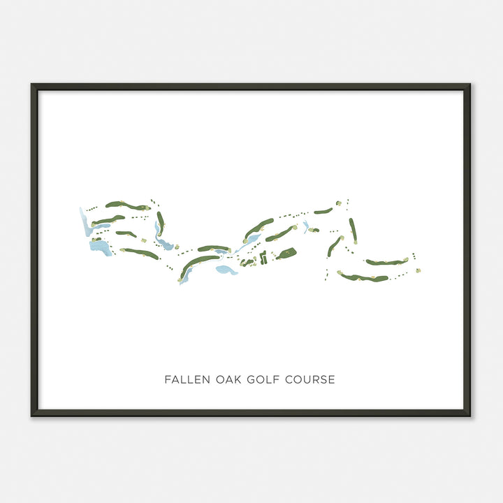 Print of Fallen Oak Golf Course Modern Map