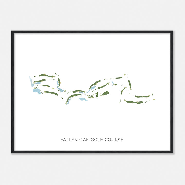 Print of Fallen Oak Golf Course Modern Map