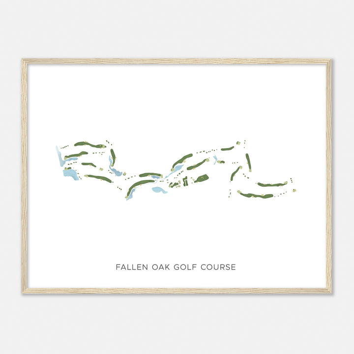 Print of Fallen Oak Golf Course Modern Map