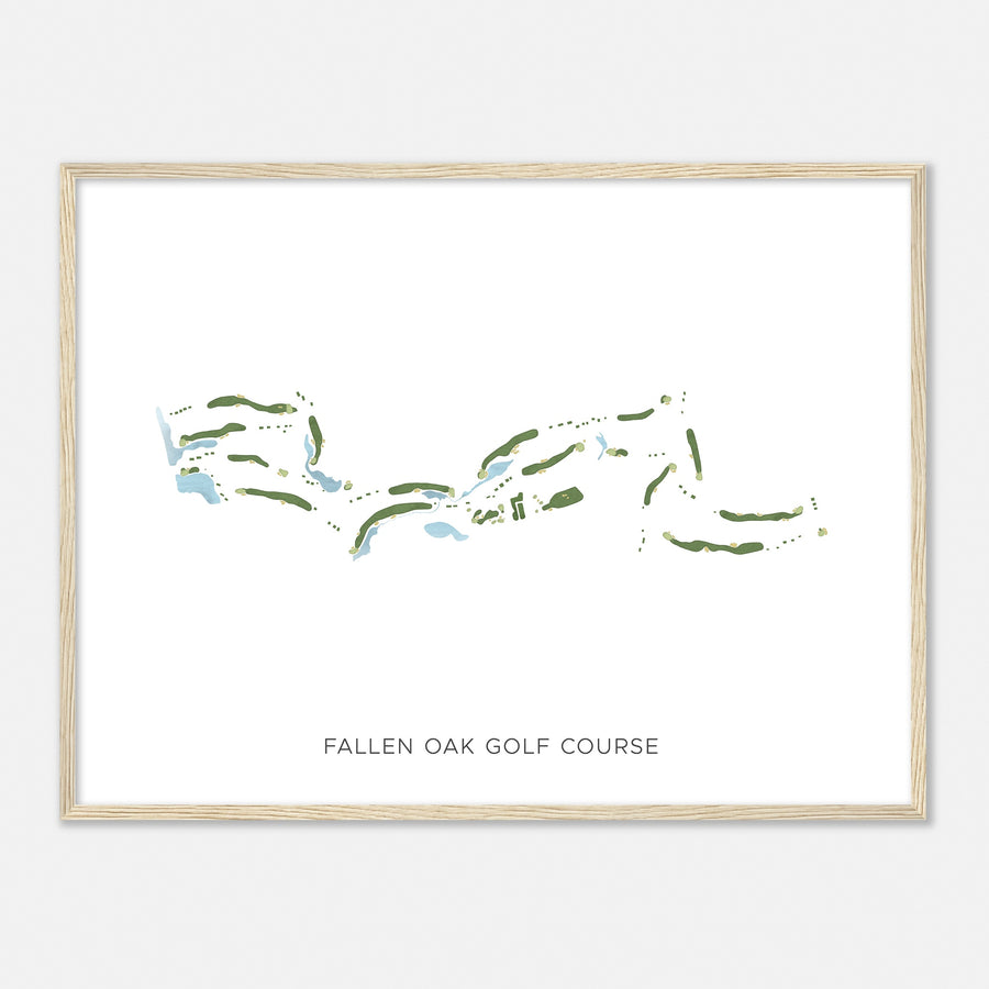 Print of Fallen Oak Golf Course Modern Map