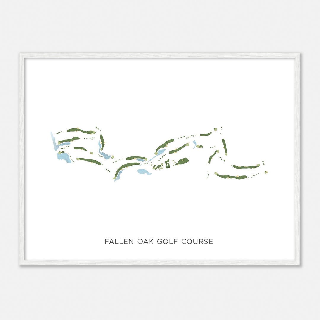 Print of Fallen Oak Golf Course Modern Map