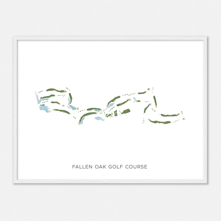 Print of Fallen Oak Golf Course Modern Map