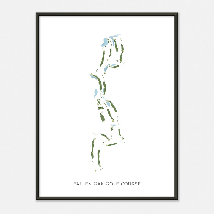 Print of Fallen Oak Golf Course Modern Map