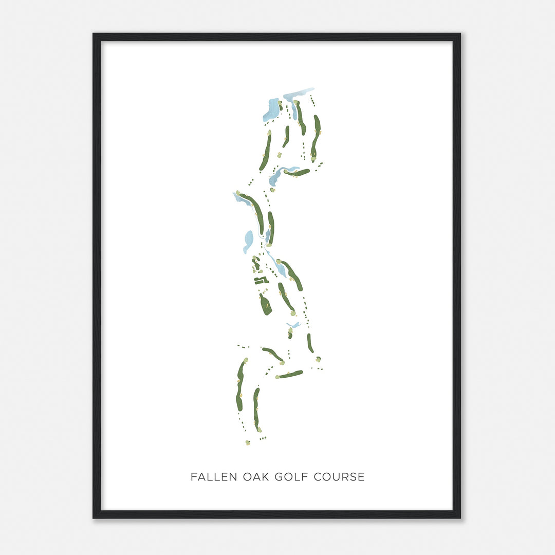 Print of Fallen Oak Golf Course Modern Map