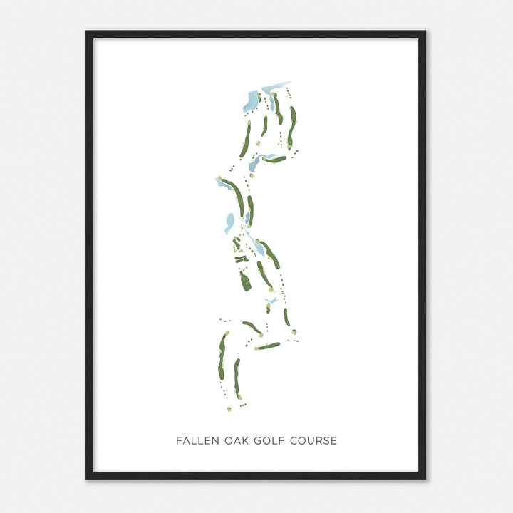 Print of Fallen Oak Golf Course Modern Map