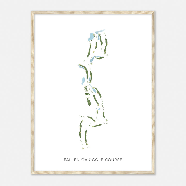 Print of Fallen Oak Golf Course Modern Map