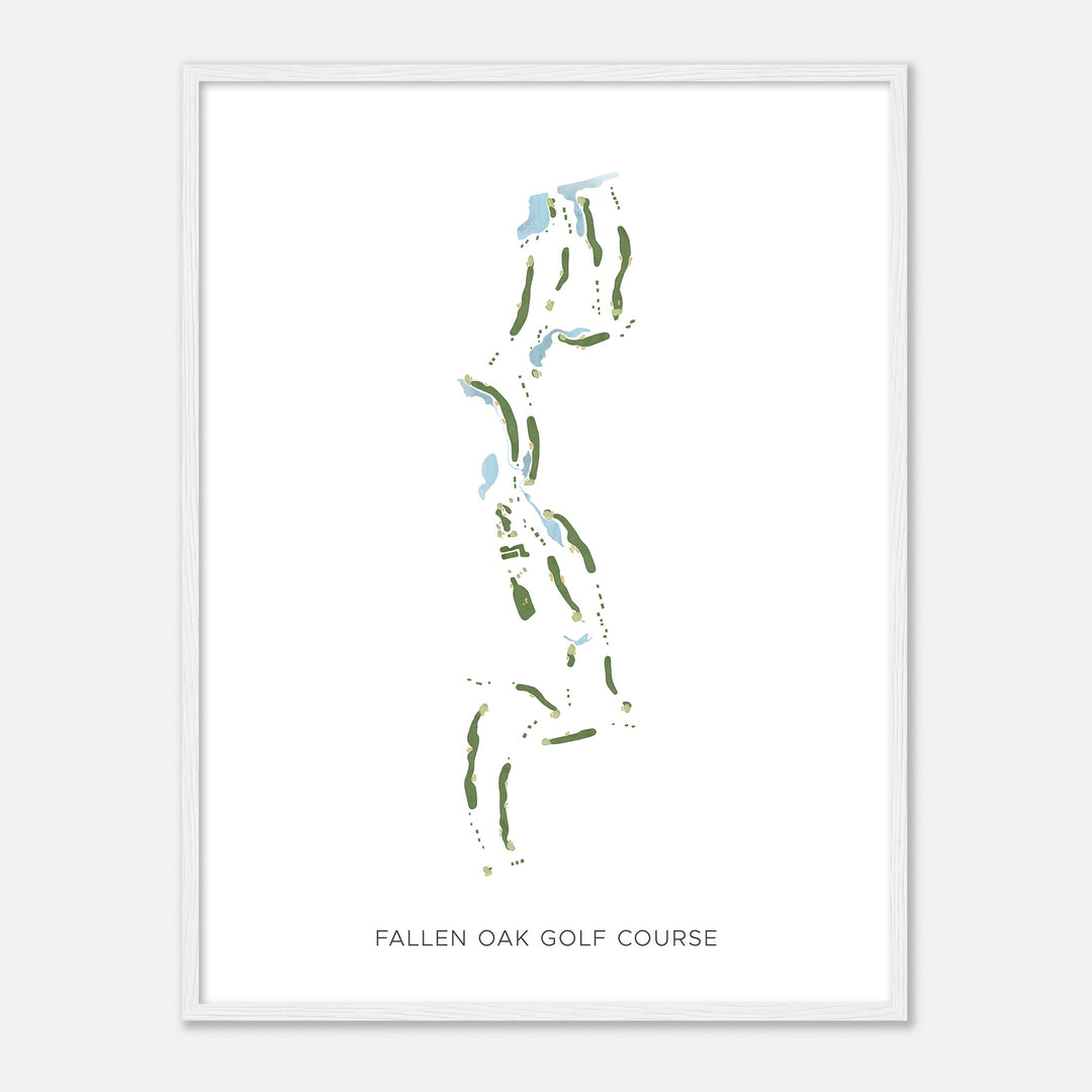 Print of Fallen Oak Golf Course Modern Map