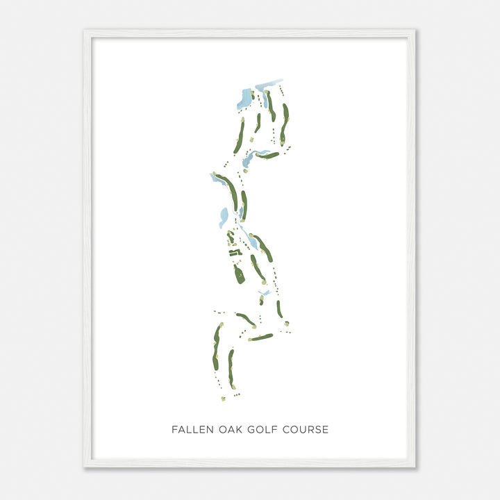 Print of Fallen Oak Golf Course Modern Map