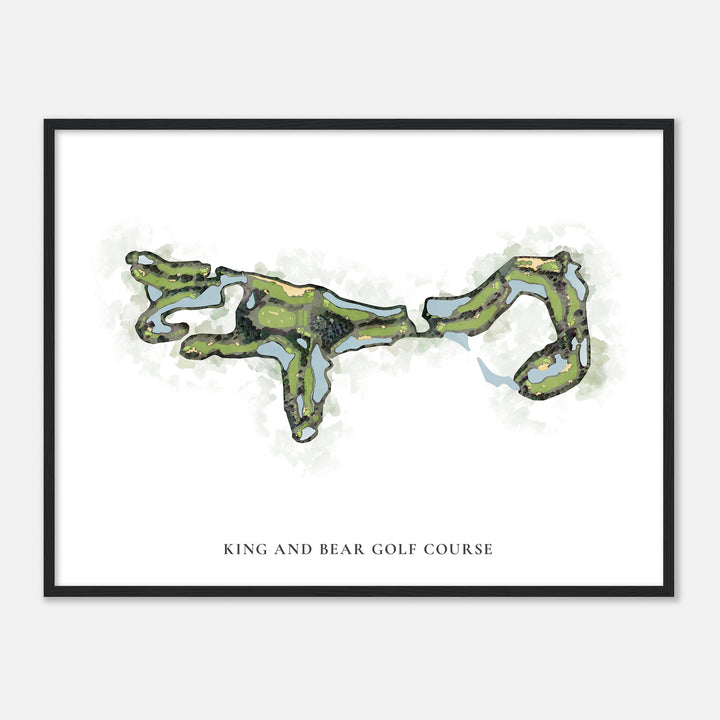 Print of King And Bear Golf Course Classic Map