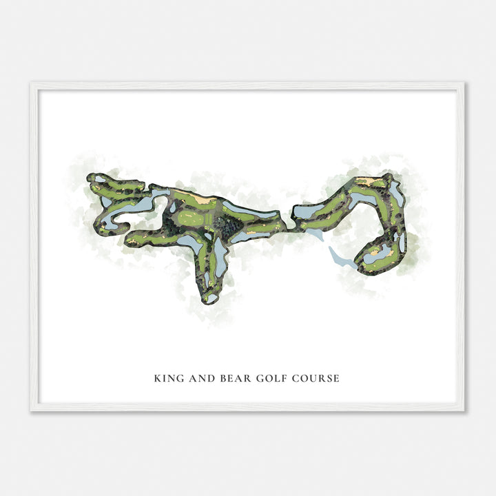 Print of King And Bear Golf Course Classic Map