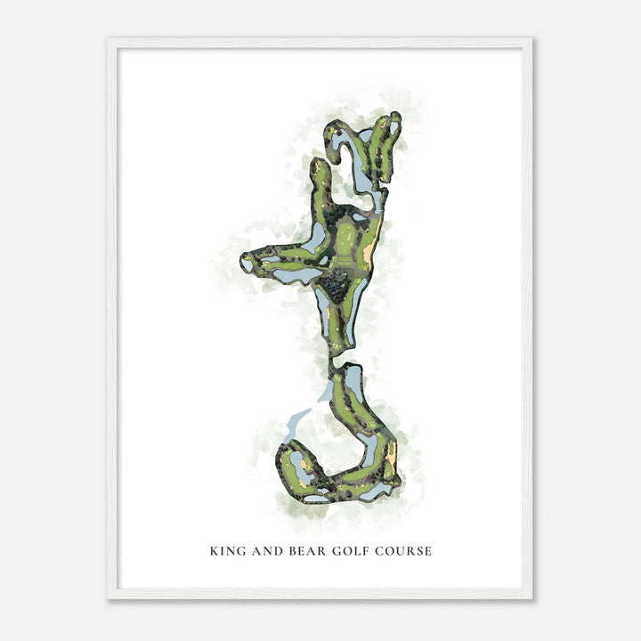 Print of King And Bear Golf Course Classic Map