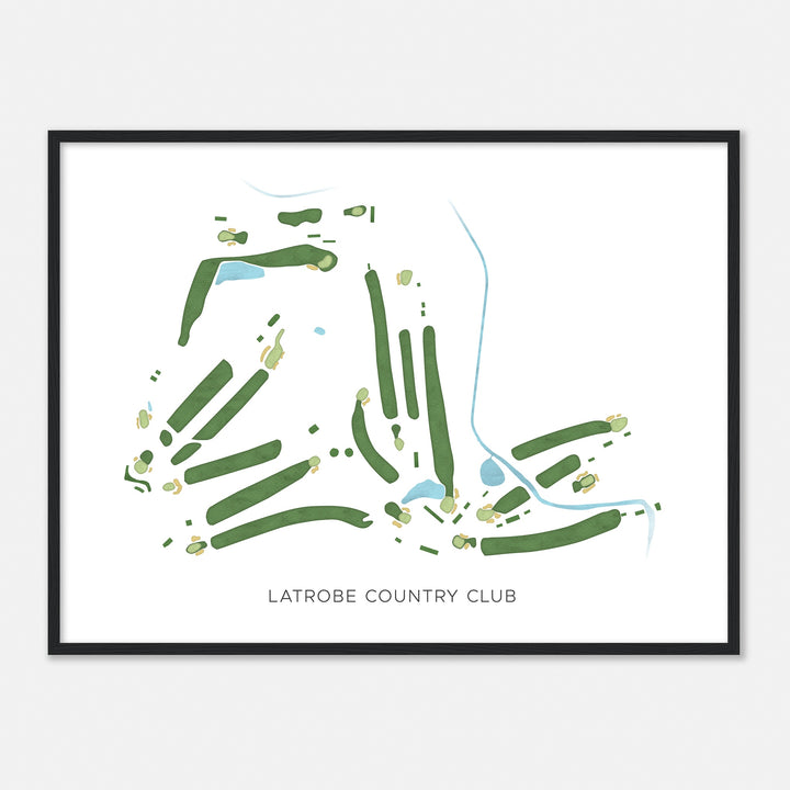 Print of Latrobe Country Club Modern Map