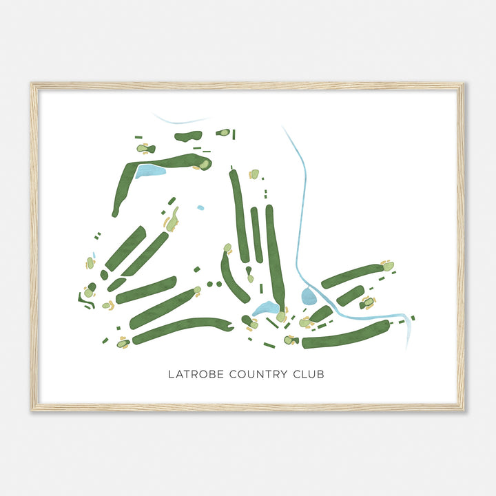 Print of Latrobe Country Club Modern Map