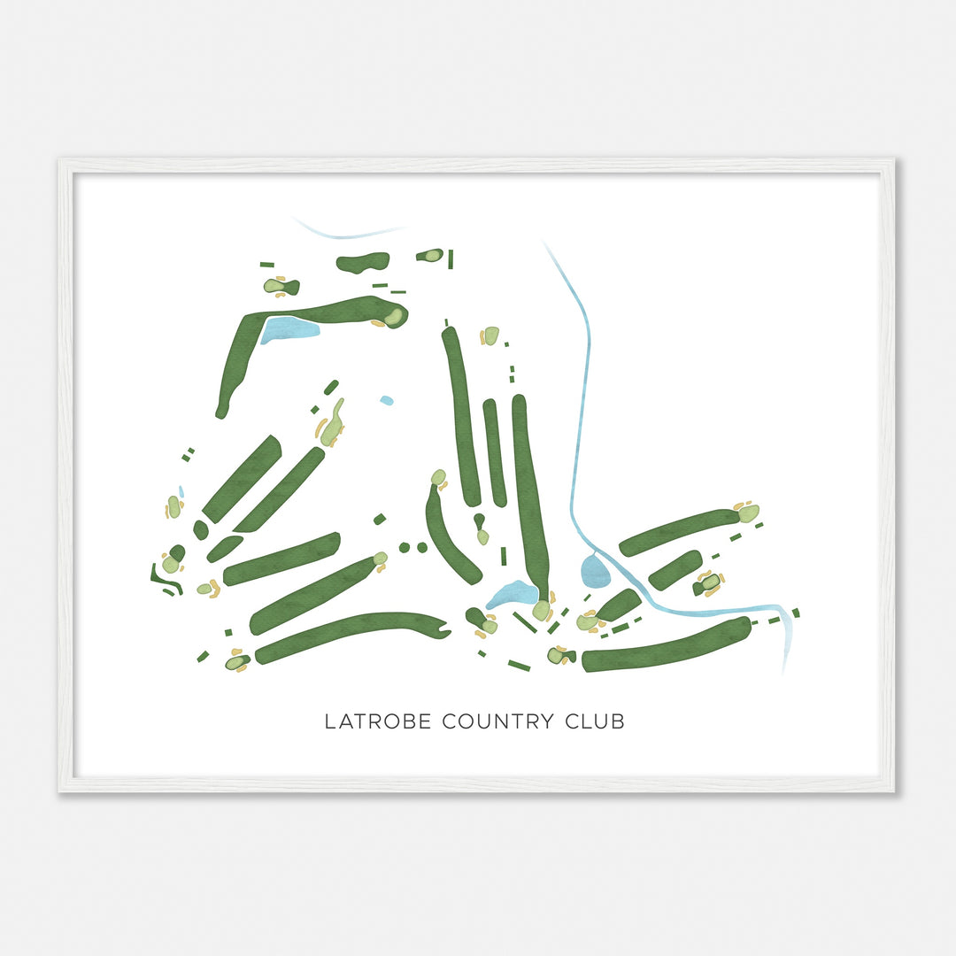 Print of Latrobe Country Club Modern Map