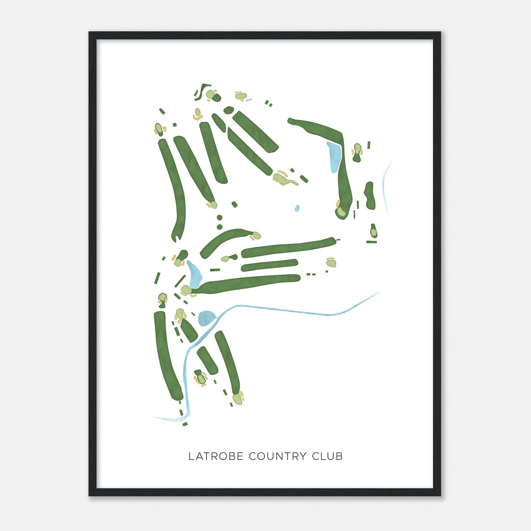 Print of Latrobe Country Club Modern Map