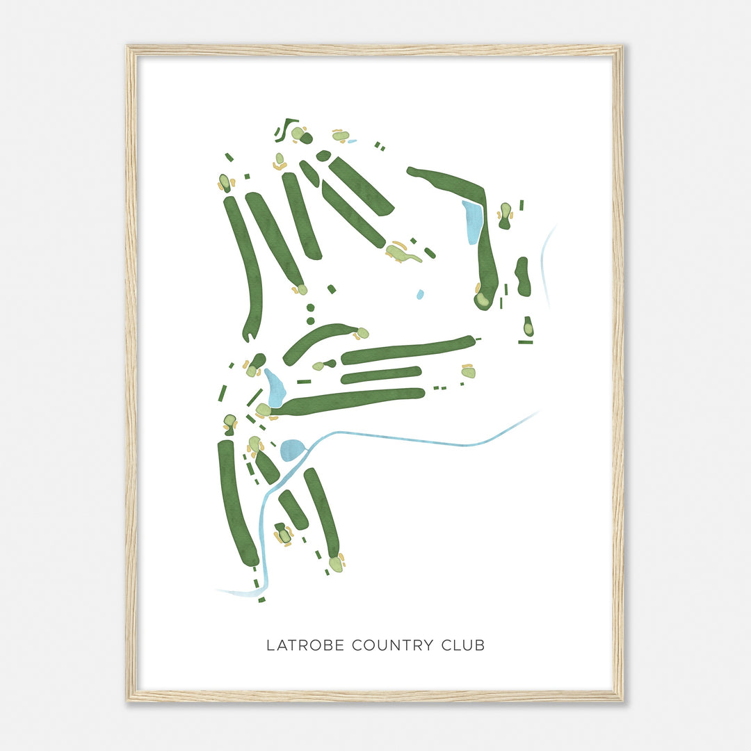 Print of Latrobe Country Club Modern Map