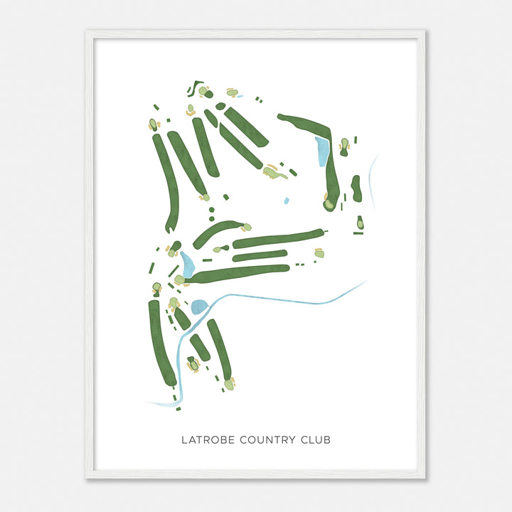 Print of Latrobe Country Club Modern Map