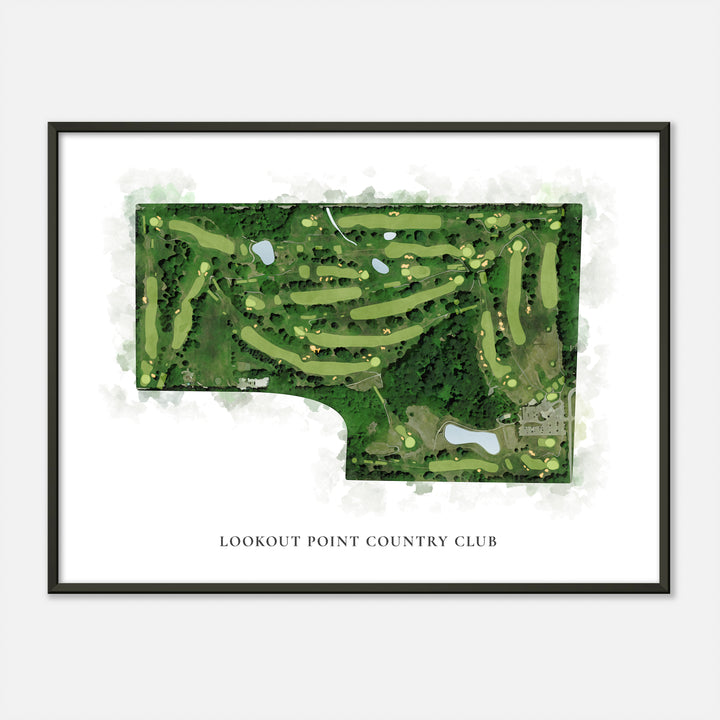 Print of Lookout Point Country Club Classic Map