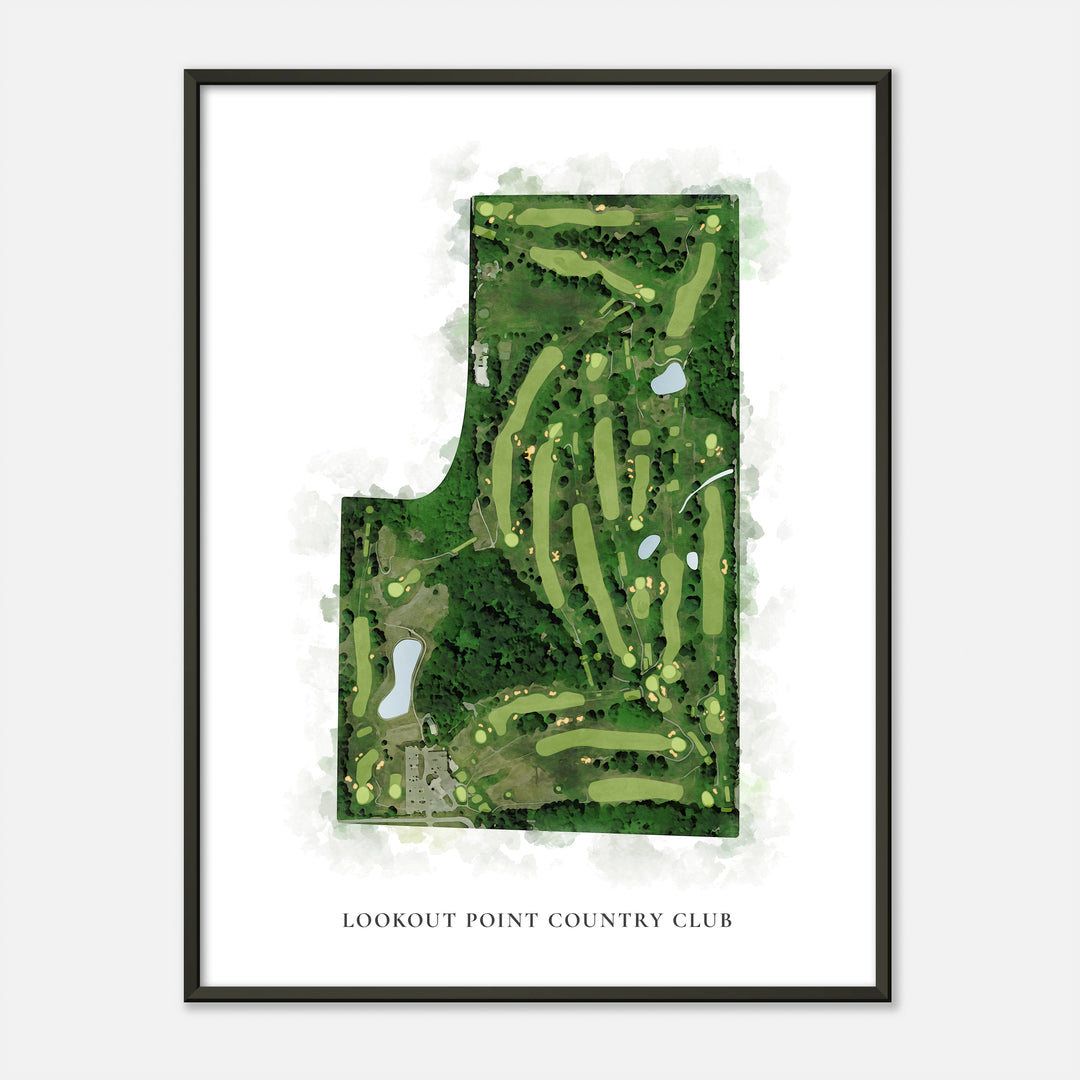 Print of Lookout Point Country Club Classic Map