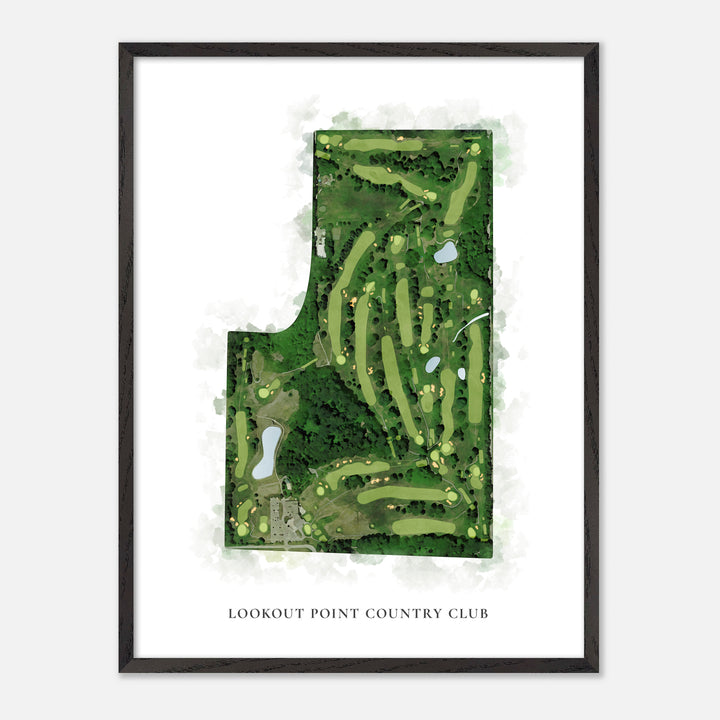 Print of Lookout Point Country Club Classic Map