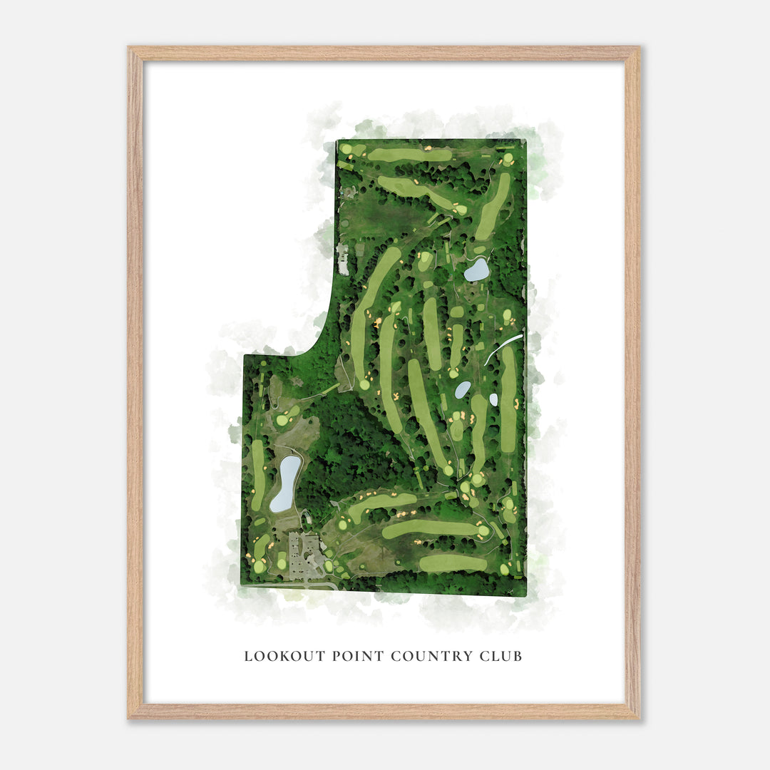 Print of Lookout Point Country Club Classic Map