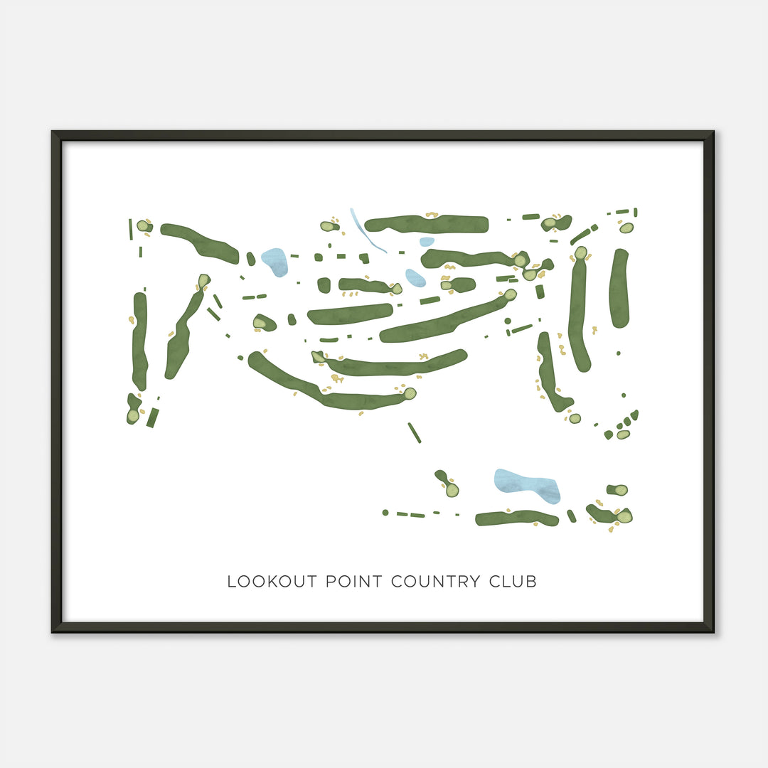 Print of Lookout Point Country Club Modern Map