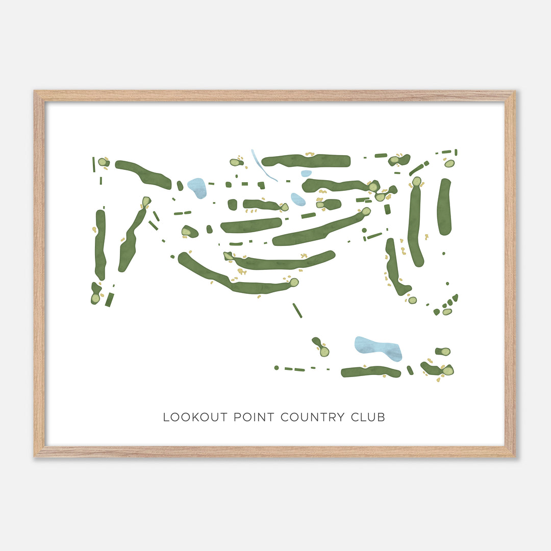 Print of Lookout Point Country Club Modern Map