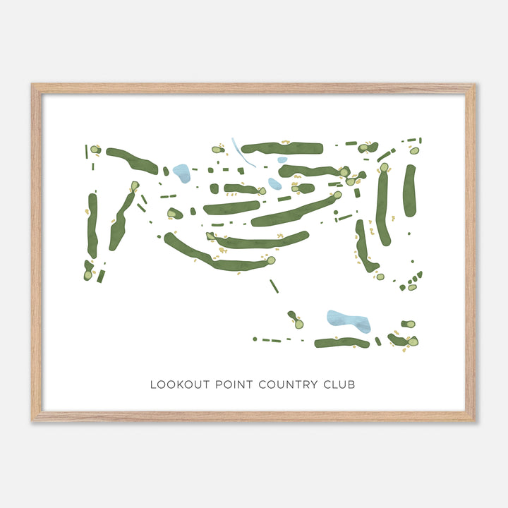 Print of Lookout Point Country Club Modern Map