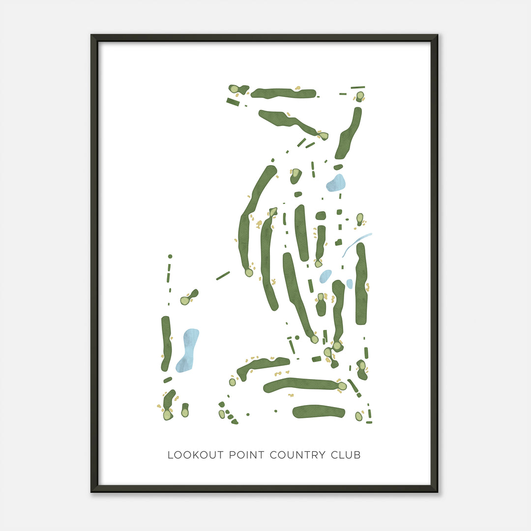 Print of Lookout Point Country Club Modern Map