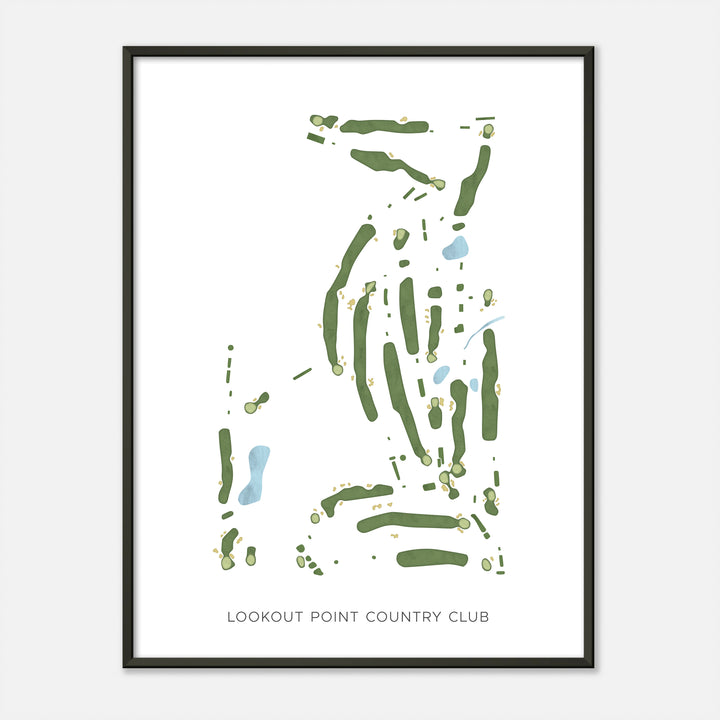Print of Lookout Point Country Club Modern Map