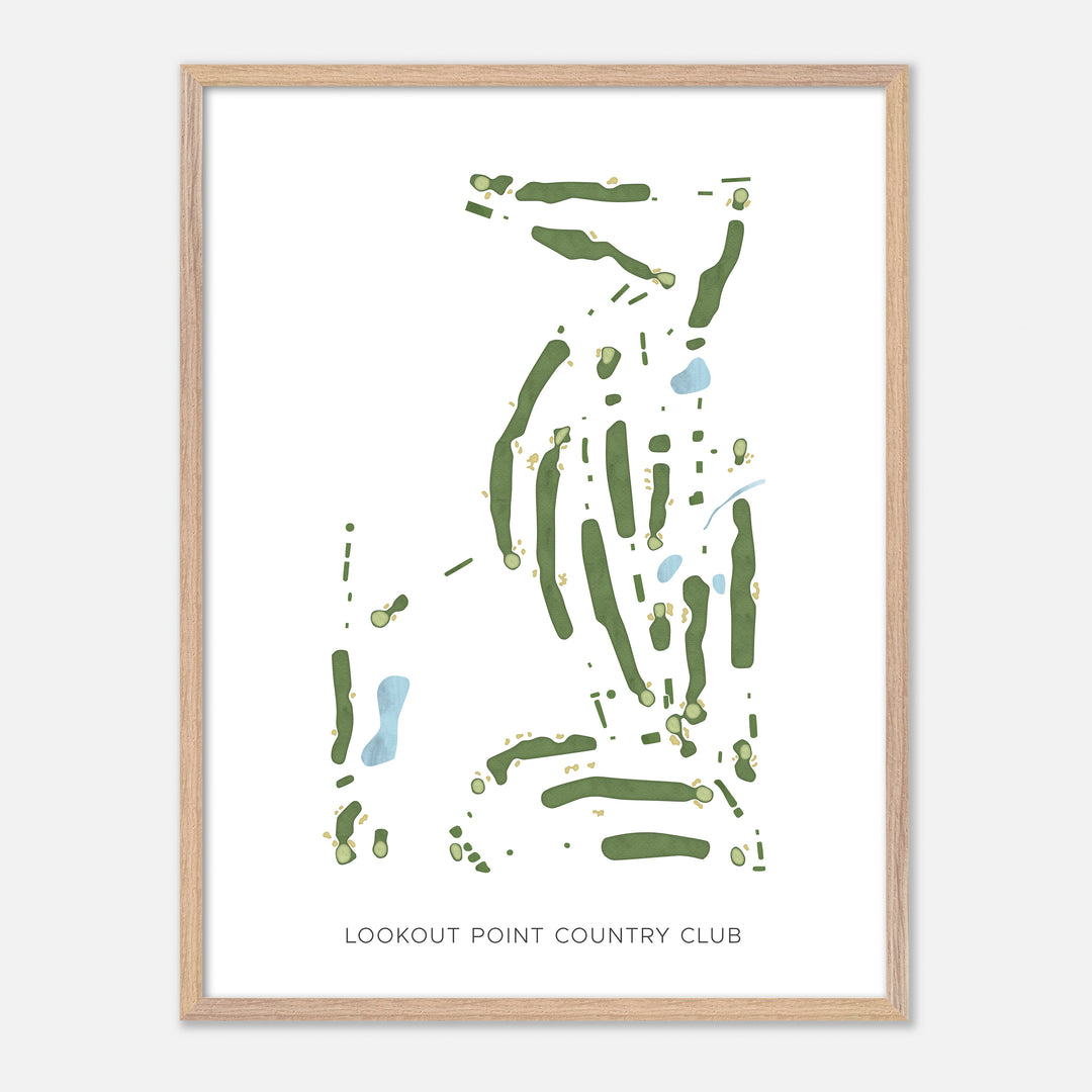 Print of Lookout Point Country Club Modern Map