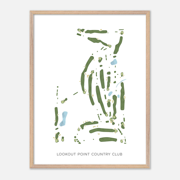 Print of Lookout Point Country Club Modern Map