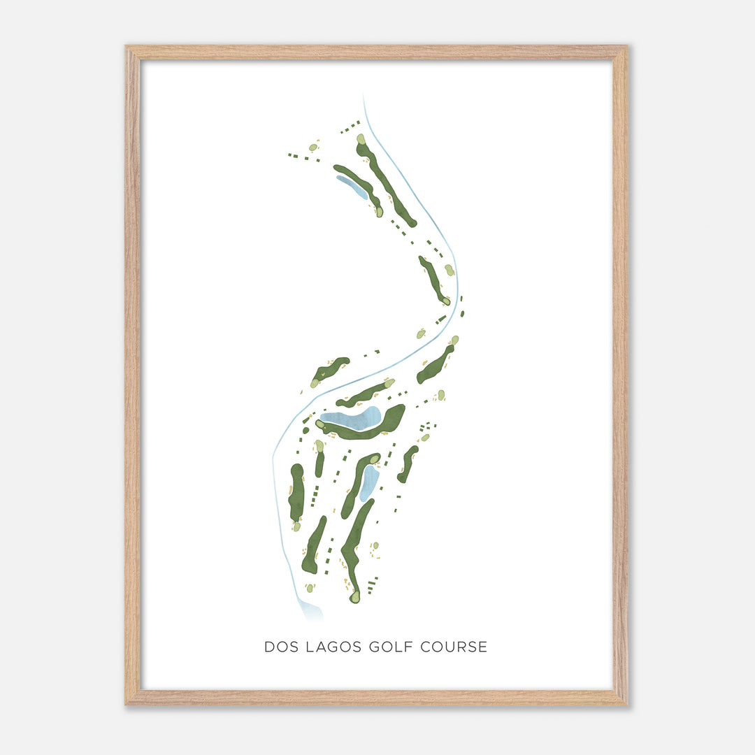 Print of Dos Lagos Golf Course Modern Map