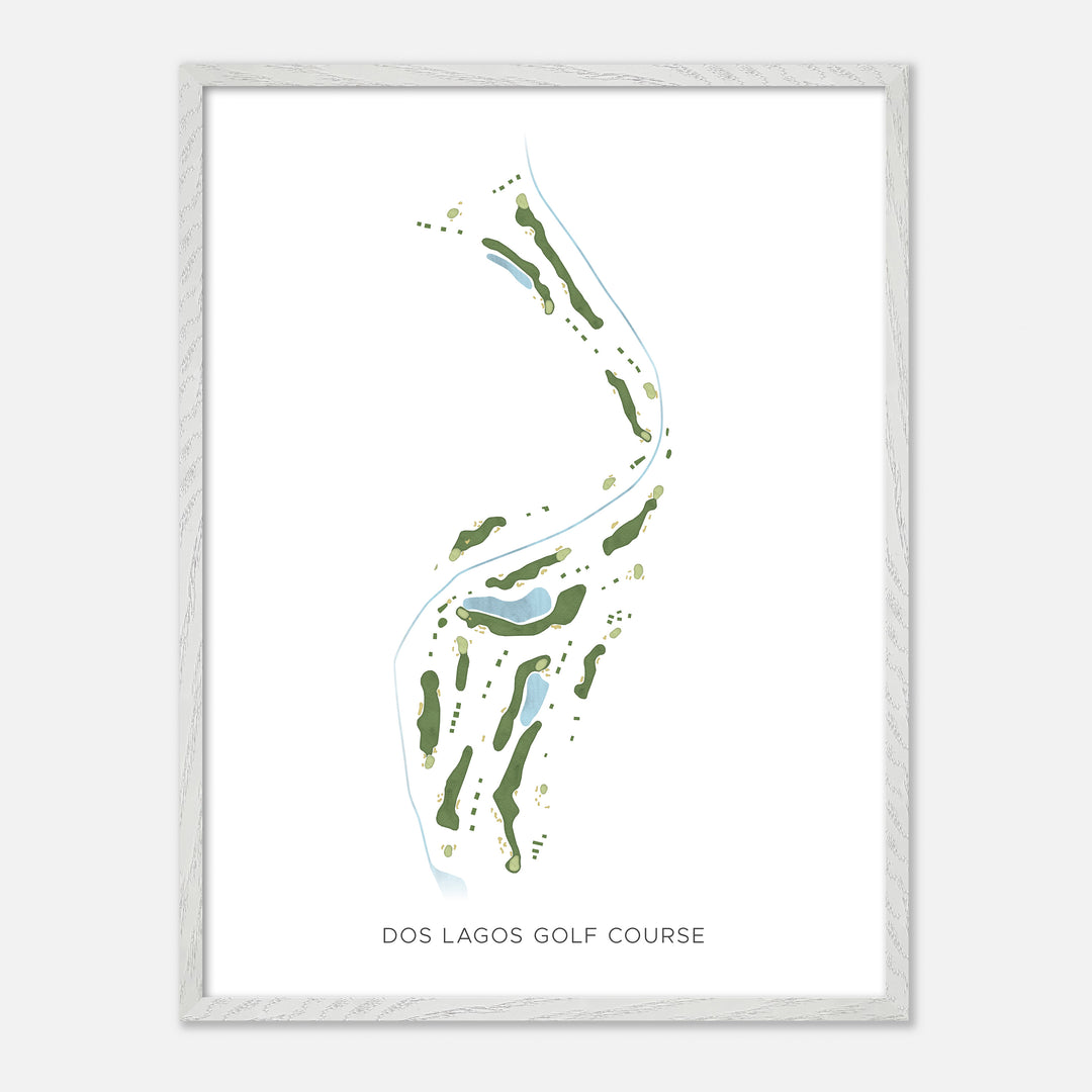 Print of Dos Lagos Golf Course Modern Map