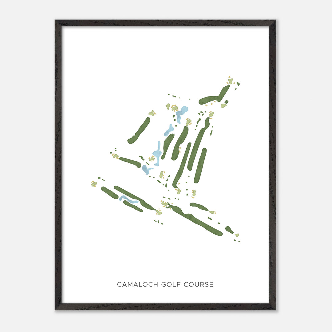 Print of Camaloch Golf Course Modern Map