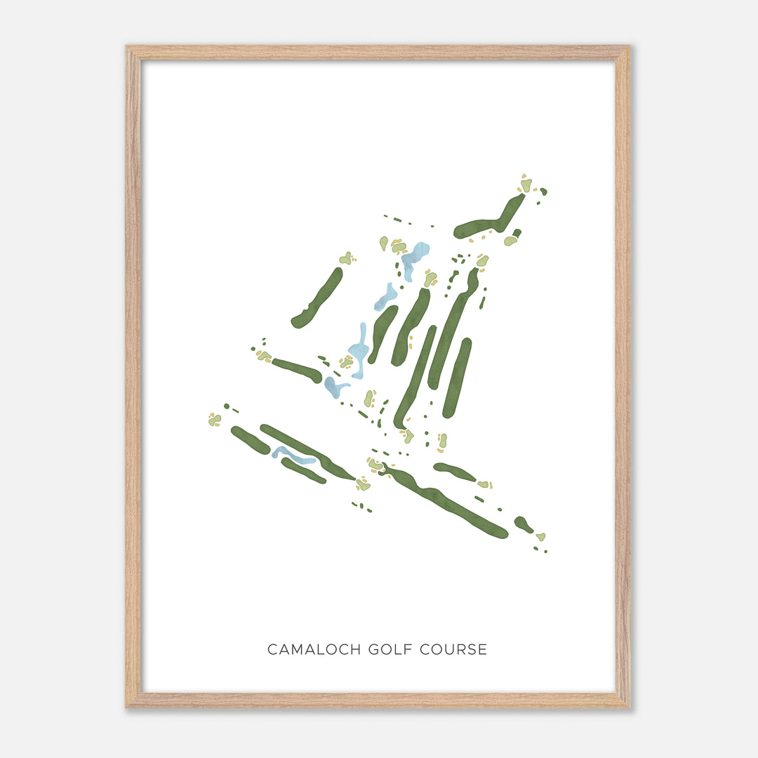 Print of Camaloch Golf Course Modern Map