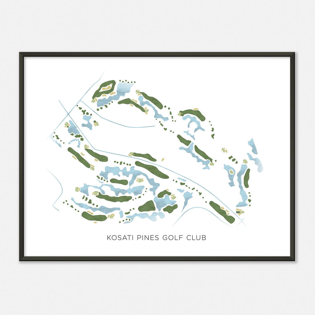 Print of Kosati Pines Golf Club Modern Map