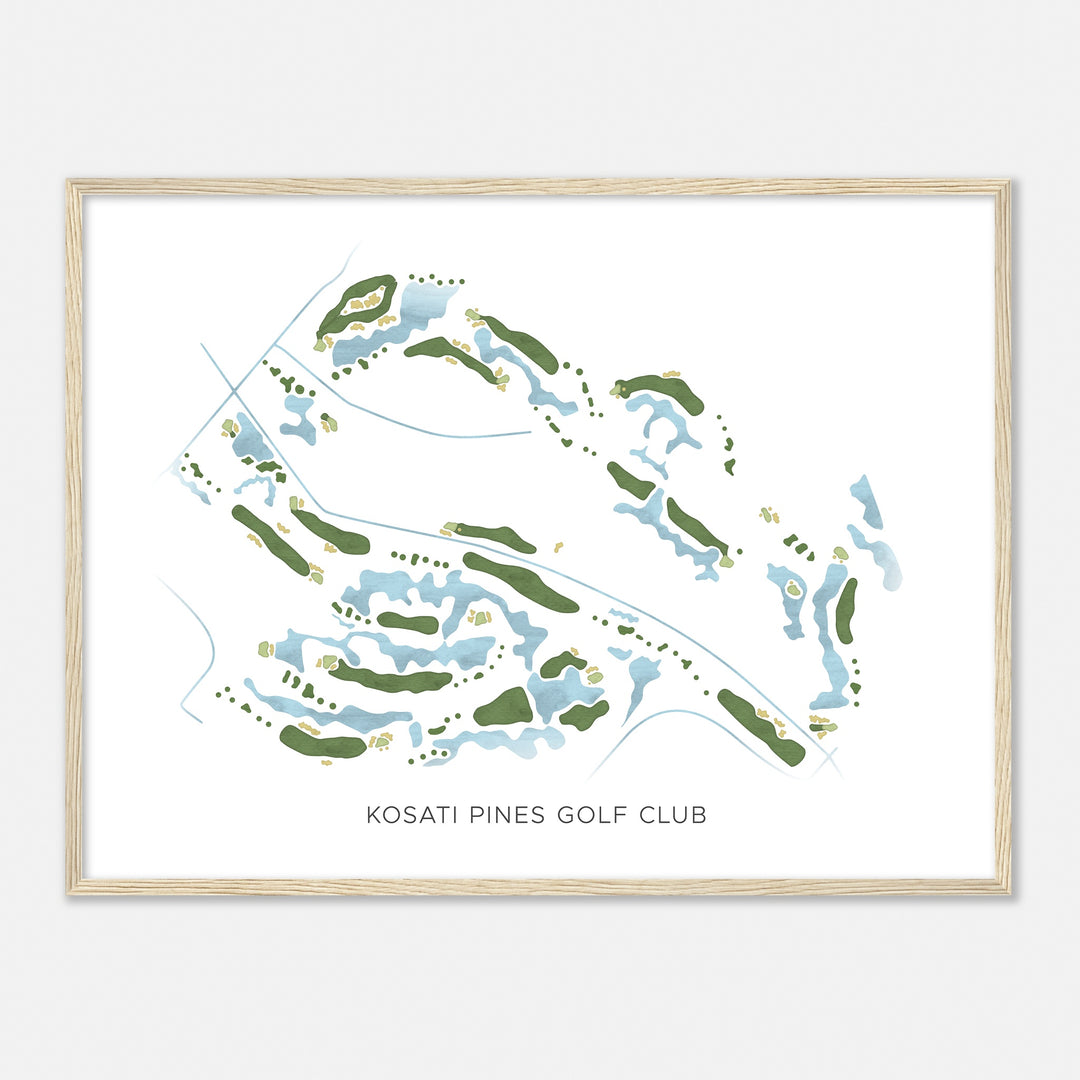 Print of Kosati Pines Golf Club Modern Map