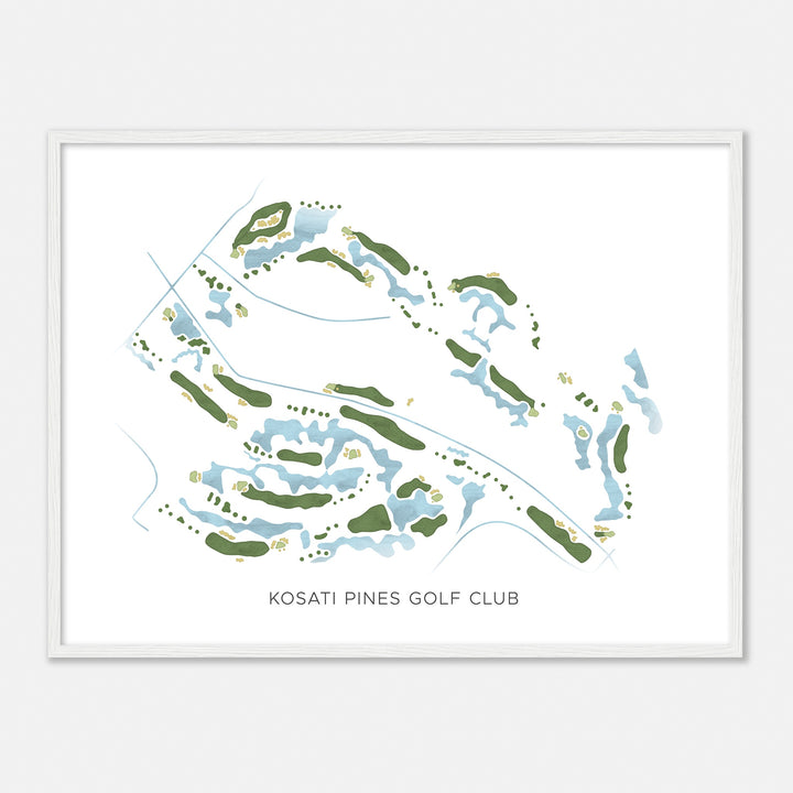 Print of Kosati Pines Golf Club Modern Map