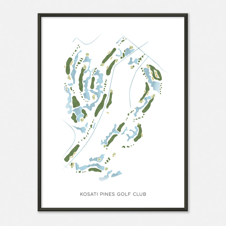 Print of Kosati Pines Golf Club Modern Map