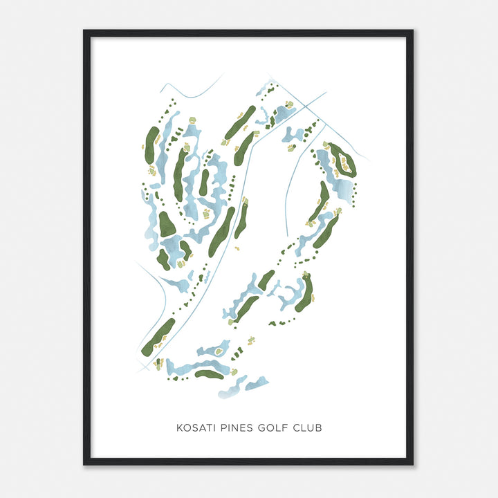 Print of Kosati Pines Golf Club Modern Map