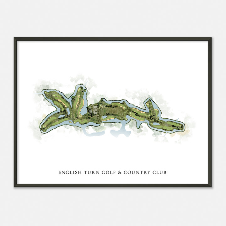 Print of English Turn Golf & Country Club Classic Map