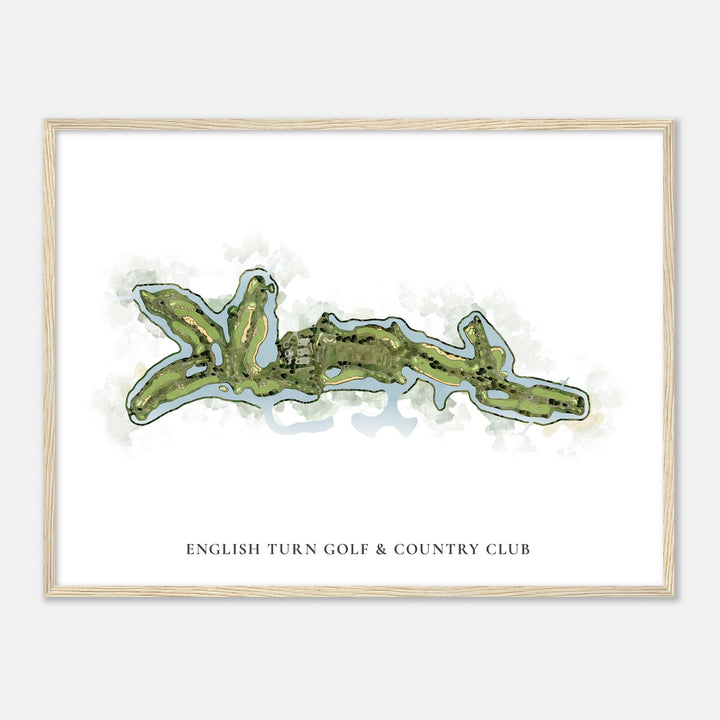 Print of English Turn Golf & Country Club Classic Map