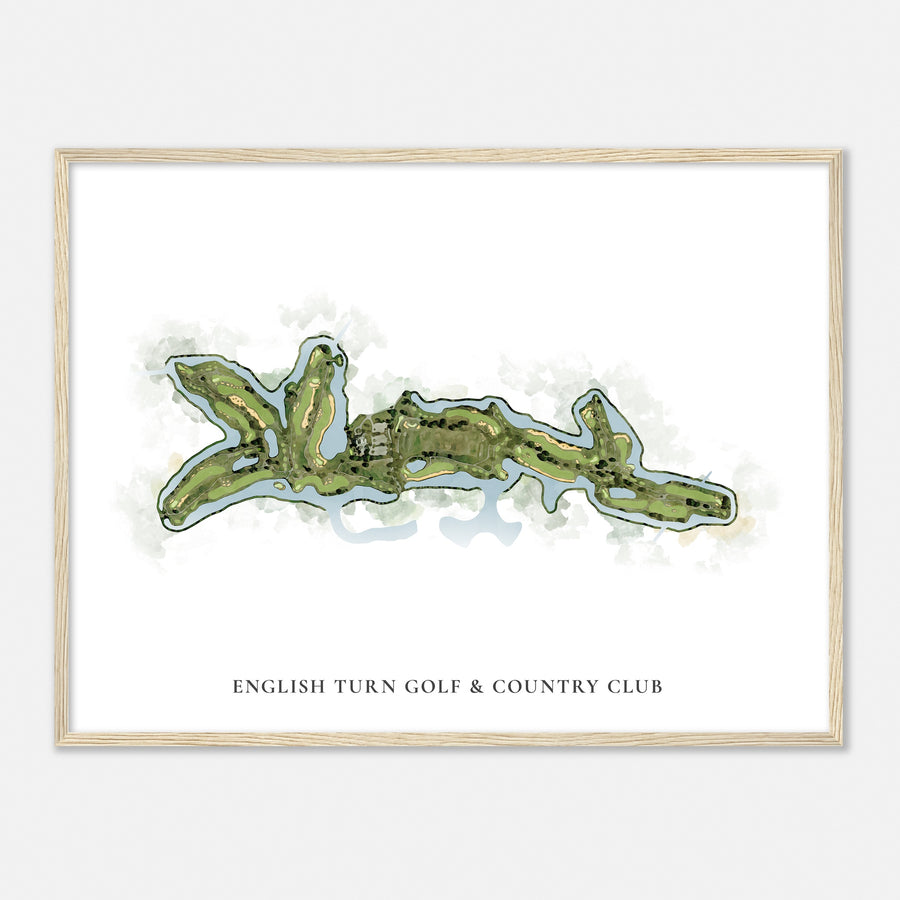 Print of English Turn Golf & Country Club Classic Map