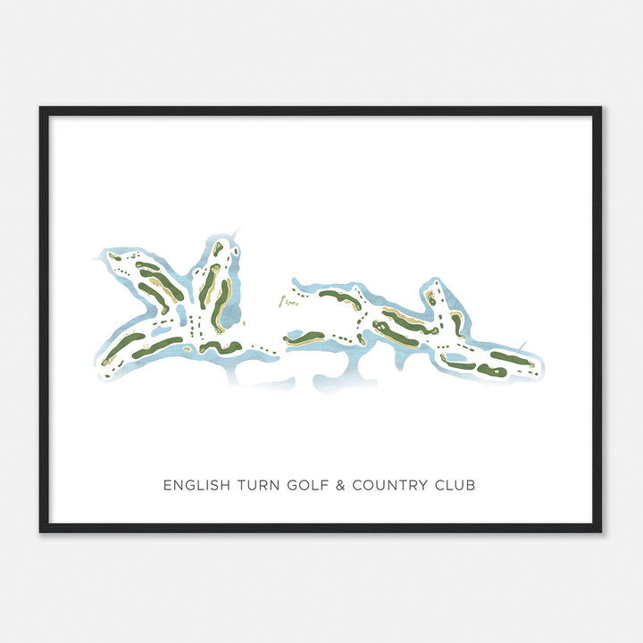 Print of English Turn Golf & Country Club Modern Map