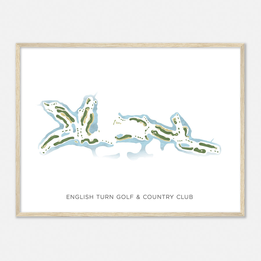 Print of English Turn Golf & Country Club Modern Map