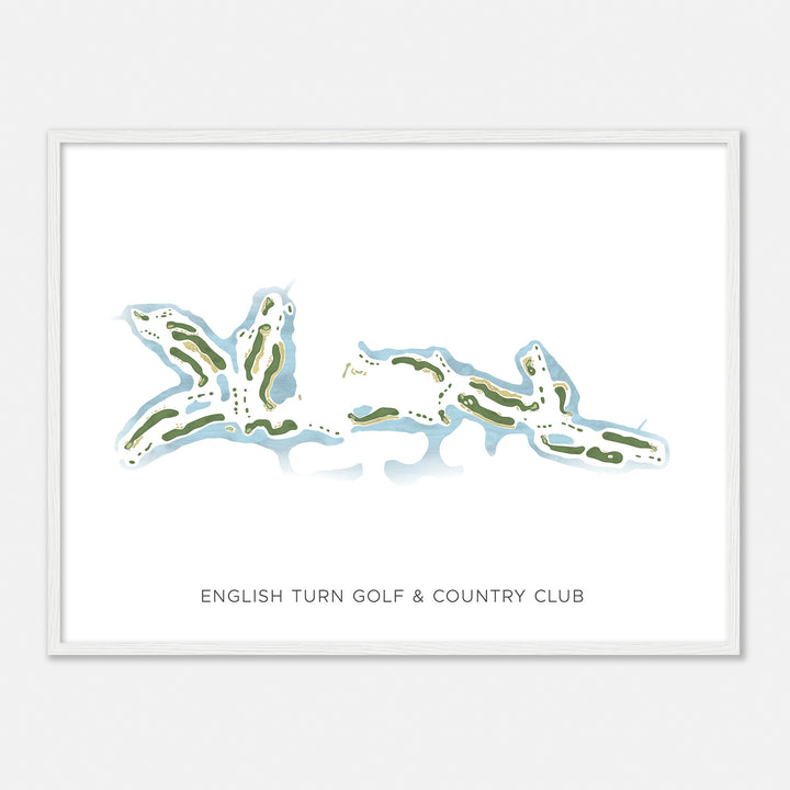 Print of English Turn Golf & Country Club Modern Map